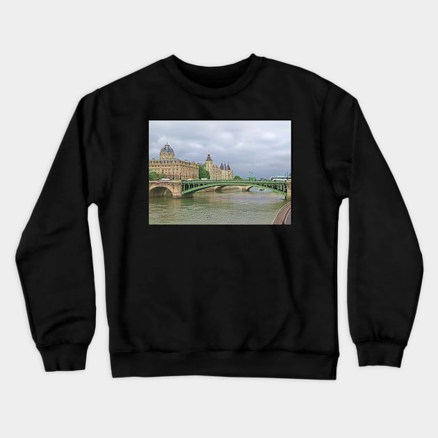 Crossing the Seine Crewneck Sweatshirt by EileenMcVey